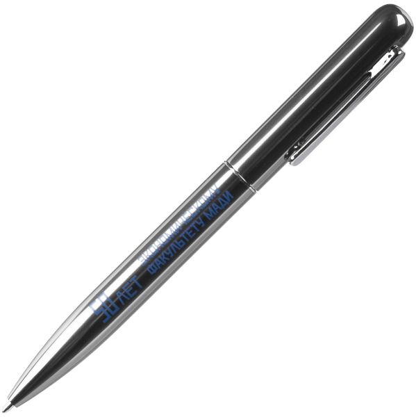 Ручка шариковая Scribo, серо-стальная